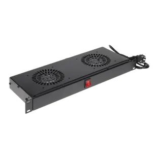 Moduł wentylatorów RACK 19" 1U VidiLine VIDI-R19-W2-1U 2 wentylatory 230V