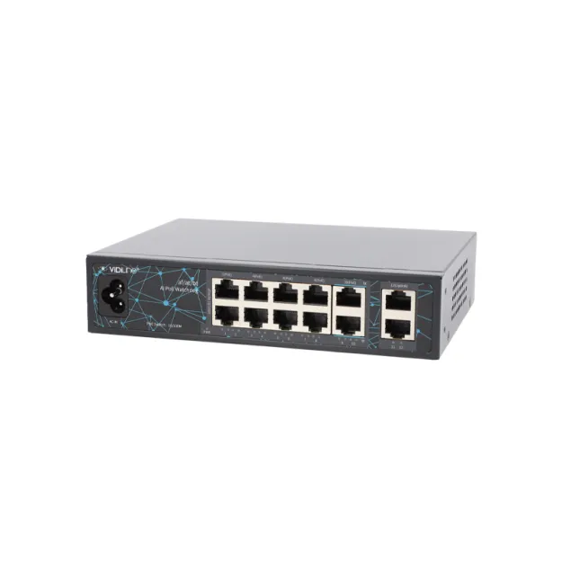 VidiLine F1020FE Switch 10xPoE 100Mb/s 2xRJ45 100Mb/s
