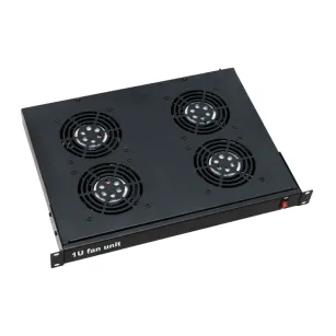 Moduł wentylatorów RACK 19" 1U VidiLine VIDI-R19-W4-1U 4 wentylatory 230V
