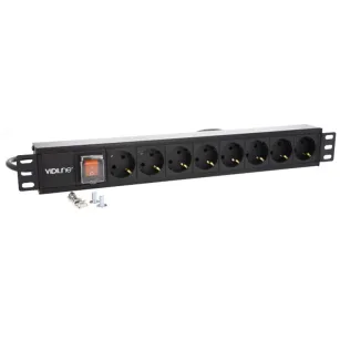 VidiLine R19-PDU8 Listwa zasilająca Pdu Rack 19" 1u do 16a 8 Gniazd Schuko Vidi