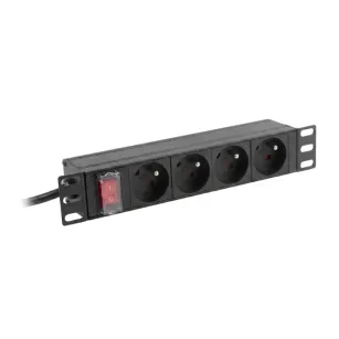 Listwa zasilająca PDU RACK 10" 1U VidiLine ViDi-R10-PDU4 4 gniazda 16 A