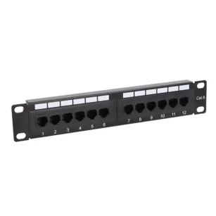 VidiLine R10-PP12 Panel Krosowy Patchpanel Rack 10" 12 Portów 1u Kat. 6 Utp