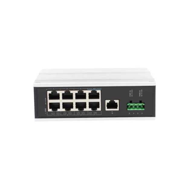 VidiLine DF0801FE Switch 8PoE 1Gb/s DIN 12V->PoE48V