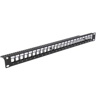 VidiLine R19-PP24 Panel Krosowy Patchpanel Rack 19" 24 Port 1u Metalowy Vidi