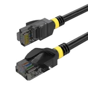 BestLan Patchcord Kabel sieciowy UTP RJ45 Kategoria 6a Czarny 1m