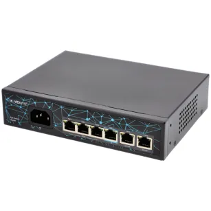 VidiLine VIDI-F0420FBL_V2_2 Switch 4x PoE 100mb/s 2x Rj45 Uplink 100mb/s 65w