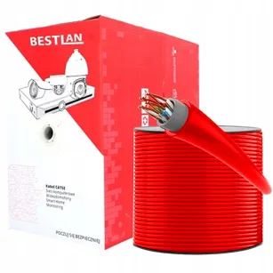 BestLan Kabel Skrętka UTP Kategoria 5e Czerwony Drut CCA HQ 305m