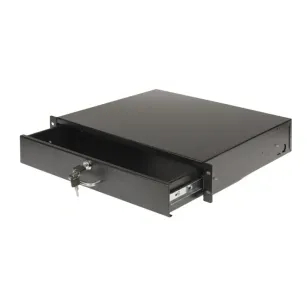 Szuflada RACK 19" 2U z zamkiem VidiLine VIDI-R19-P360-2U czarna