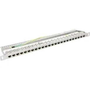 Patch Panel RACK 19" 24xRJ45 FTP Cat6 0,5U VidiLine R19-PP24-FTP-KAT6