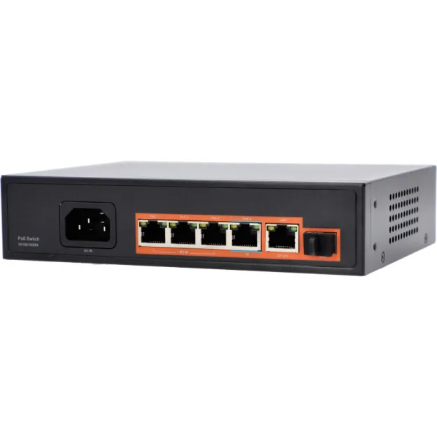 Switch PoE VidiLine VIDI-G0411GE_2 4x Gigabit PoE 65W RJ45 Uplink SFP
