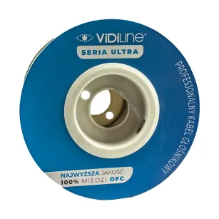 VidiLine VIDI-KAB-GŁ-0,5CU Kabel Głośnikowy 2x0,5mm Miedź Ofc Ultra 1 Metr