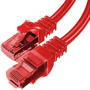 BestLan Patchcord Kabel sieciowy UTP RJ45 Kategoria 5e Czerwony 3m