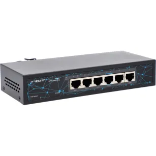 VidiLine VIDI-F0420FB Switch 4x PoE 100mb/s 2x Rj45 Uplink 60w PoE