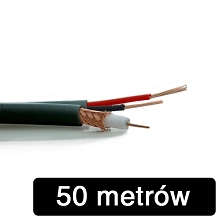 Kabel cctv hq rg59+2*0,5mm (rolka 50m) czarny