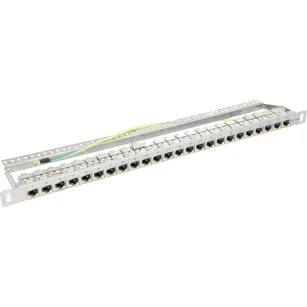 VidiLine R19-PP24-KAT6A Patch Panel 19" Kat. 6a 0.5u 24-porty Keystone Metalowy