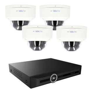 VidiLine KIT-8120-24W-4 Gotowy zestaw Monitoringu 4Mpx 4 Kamery IP Rejestrator 20 Kanałowy 4K