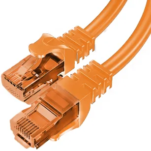 BestLan Patchcord Kabel sieciowy UTP RJ45 Kategoria 5e Pomarańczowy 0,5m