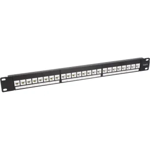 VidiLine R19-PP24-KAT6 Panel Krosowy Patchpanel Rack 19" 24 Porty 1u Kat. 6 Utp Metal