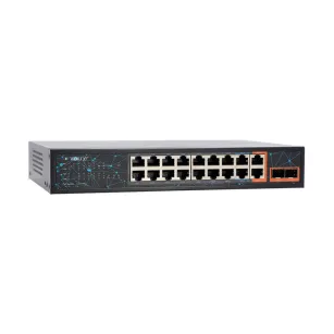 VidiLine VIDI-F1622GBL Switch 16x PoE 100mb/s 2x Rj45 Uplink 2x SFP