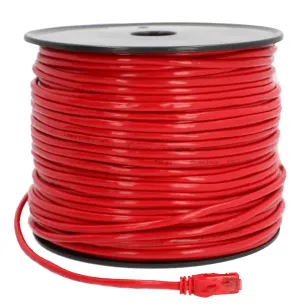 BestLan Patchcord Kabel sieciowy UTP RJ45 Kategoria 5e Czerwony 100m