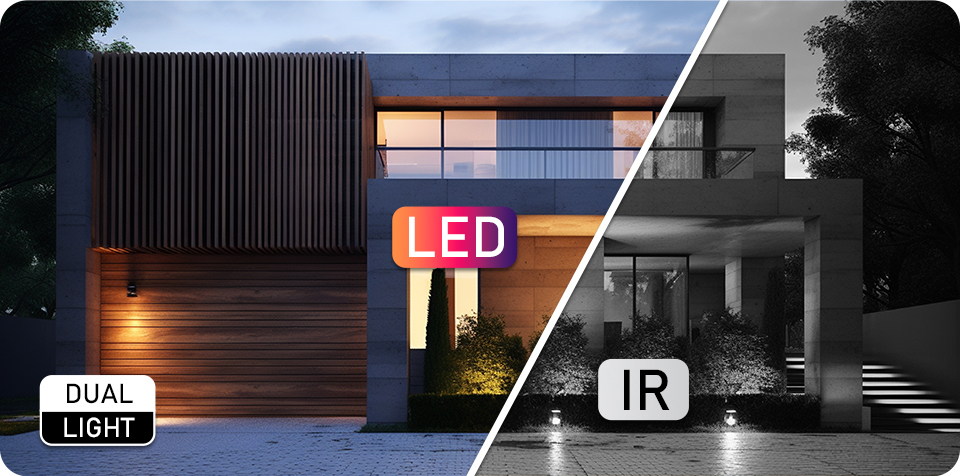 Dual Light w kamerze VIDI-IPC-35D – IR i białe światło